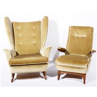 Lot 615 - A 1960s three-piece lounge suite, probably G-Plan