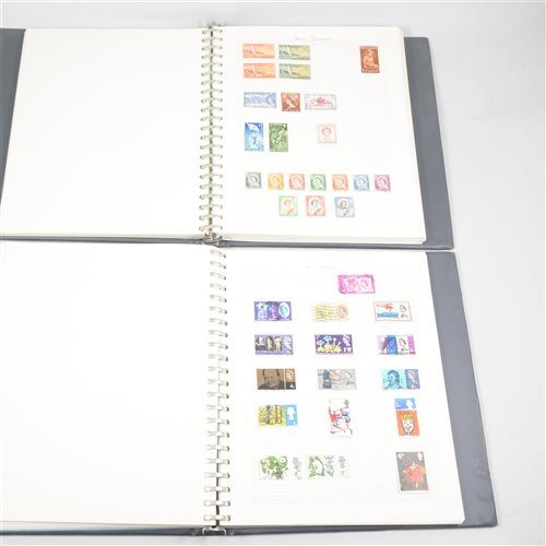 Lot 101 - Six albums of stamps, - Worldwide and GB - including Antarctica: British Antarctic Territory 1971 10p Overprint, with receipt from Harry Allen stating it is has the Inverted Watermark