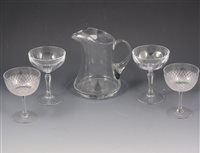Lot 43 - Collection of glasses, including wine glasses, tumblers, cut glass, etc, three boxes.