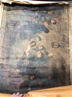 Lot 422 - A large oil on canvas of Christ and two other rolled oil on canvases, including Attending the Dying Lord Admiral Nelson.