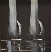 Lot 367 - Duncan MacGregor, Two yachts,  signed, acrylic