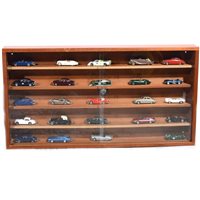 Lot 310 - Two model display cabinets with forty nine white metal model Jaguar cars by various makers
