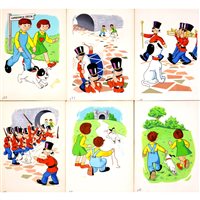 Lot 231 - Children's book illustrations; Camberwick Green, illust. Glenn Steward, a collection of original bookplate illustrations published Pancake Race
