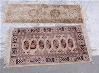 Lot 551 - Persian pattern runner, 275x187cm, a small Persian pattern mat, and two others (4).