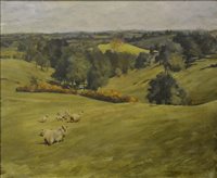 Lot 321 - Marriott, Leicestershire landscape, oil on canvas, signed and date '85, 49cm x 59cm.