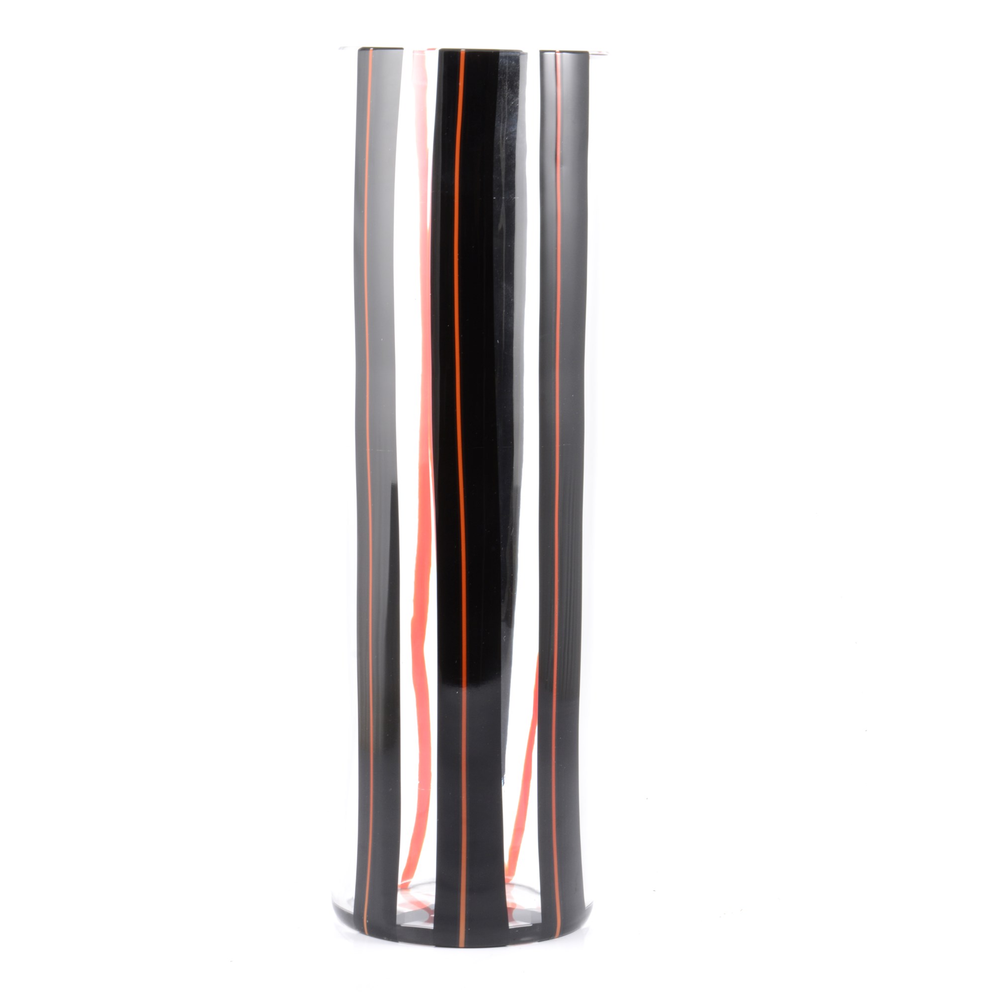 Lot 322 A Tall Cylindrical Glass Vase By Livio