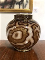 Lot 342 - A rare 'Octopus' Federzeichnung glass vase by Lötz, late 19th century.