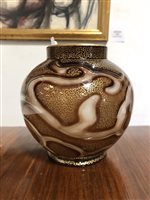 Lot 342 - A rare 'Octopus' Federzeichnung glass vase by Lötz, late 19th century.