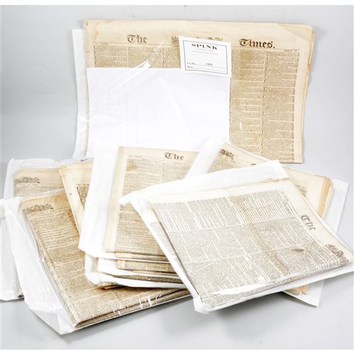 Lot 101 - POSTAL HISTORY: Approximately 50 copies of 19th Century The Times newspaper relating to Postal Service announcements