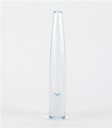 Lot 29 - A Strombergshyttan glass bud vase, etched marks, 31cm.