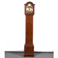 Lot 467 - Elliott grandmother clock, 8-day Westminster chiming movement, walnut case, 162cm.