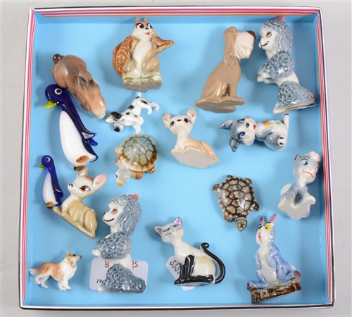 Lot 90 - A collection of mainly Wade animals, including Merlin As A Turtle, Merlin As A Hare, Girl Squirrel, Si, Trusty, Bambi, Thumper, Pegasus, Fifi x 2, and others. (17)