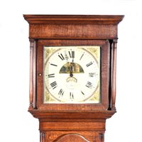 Lot 544 - Oak longcase clock, Daniel Bellman, Broughton.