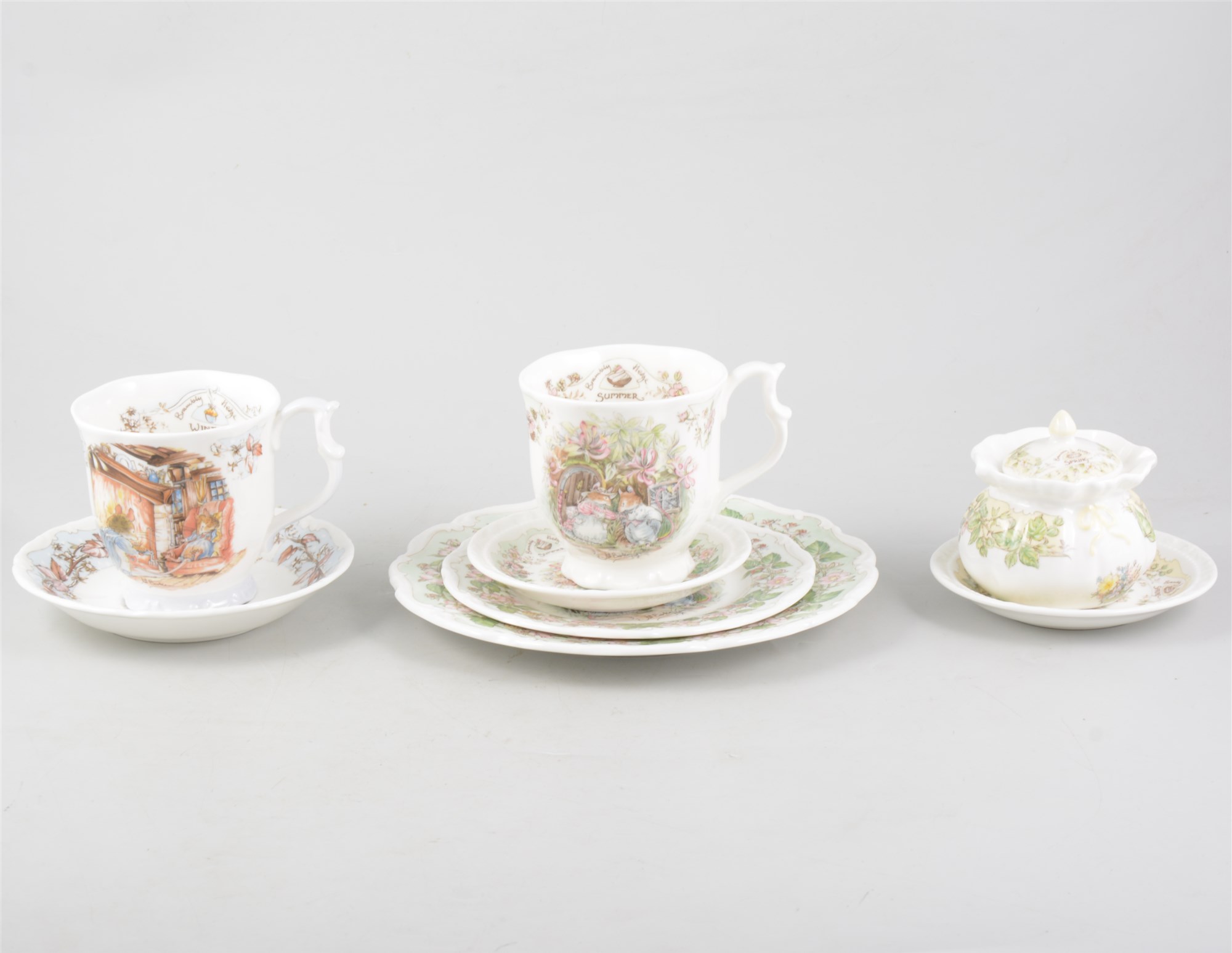 Lot 83 Royal Doulton Brambly Hedge series tea cups
