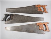 Lot 121 - Rabone No.1411 spirit level (in case) and 5 saws.