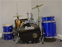 Lot 158 - Sonix 924 drum kit, with Stagg hi-hat and solar cymbals.
