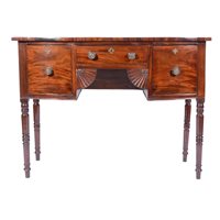 Lot 387 - Early Victorian mahogany bow-front dressing-table