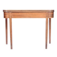 Lot 364 - George III mahogany fold-over tea table