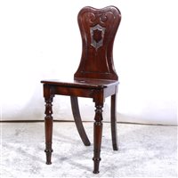 Lot 505 - Victorian mahogany hall chair