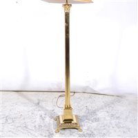 Lot 501 - Brass Corinthian column standard lamp