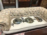 Lot 476 - Victorian Chesterfield settee.