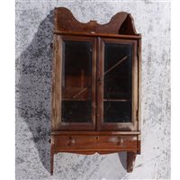 Lot 538 - Edwardian walnut wall cabinet