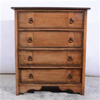 Lot 500 - 1940s oak chest of drawers.