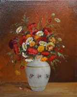 Lot 415 - Mariani, Fiori di Campo, oil on canvas.