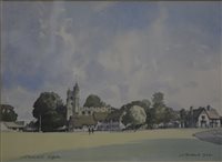 Lot 307C - Stanley Orchart, Cavendish, Suffolk, watercolour, signed and titled, dated 1972, 34x46cm.