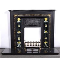 Lot 474 - Art Nouveau style fire surround