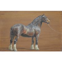 Lot 301 - Florence Mabel Hollams, Middleweight Bay, oil on panel.