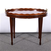 Lot 465 - Mahogany butlers tray on stand