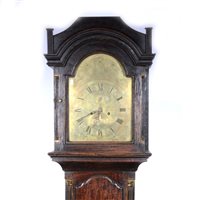 Lot 460 - Oak longcase clock