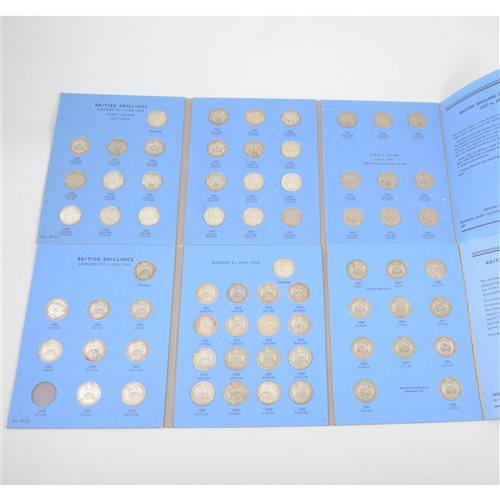 Lot 161 - A collection of Great Britain shillings (1902 to 1936 and 1937 to 1951) in two presentation folders. (2)