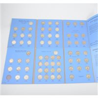 Lot 161 - A collection of Great Britain shillings (1902 to 1936 and 1937 to 1951) in two presentation folders. (2)