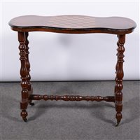 Lot 485 - Victorian walnut games table