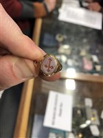 Lot 237 - A 15 carat yellow gold signet ring set with an intaglio carved hardstone with cross motif, hallmarked Birmingham 1914, gross weight approximately 5gms, ring size O.