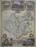 Lot 410 - Three maps, one after Cary, Leicestershire, and two others.