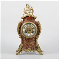 Lot 67 - Louis XV style balloon shape mantel clock, boulle work case, cylinder movement by Etienne Maxant