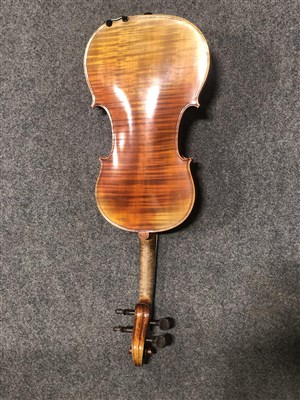 Lot 92 - Viola, probably English, with a Violin bow by Hill
