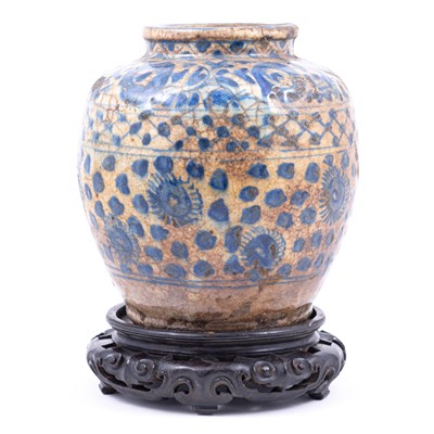 Lot 55 - Chinese blue and white earthenware jar