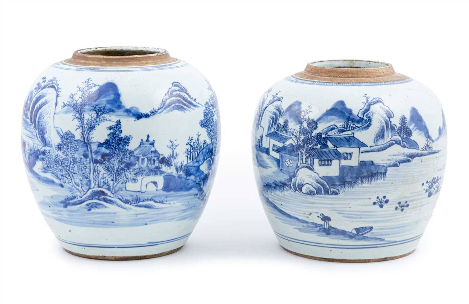 Lot 58 - Chinese blue and white porcelain jar, probably late Imperial