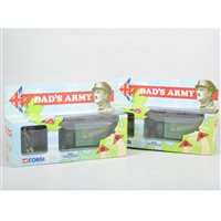 Lot 195 - Seven Corgi "Dad's Army" boxed "Hodges Bedford O Series Van with Figure" 18501