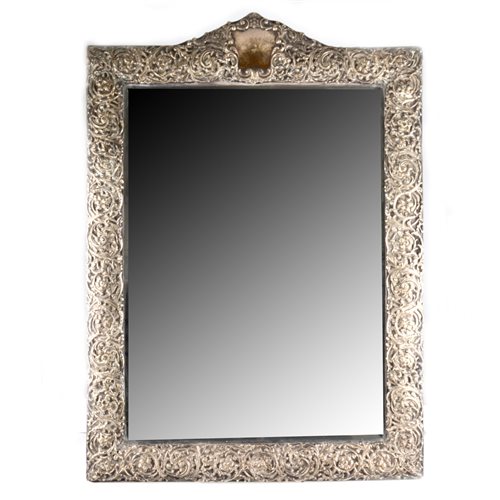 Lot 167 - Silver mounted dressing table mirror