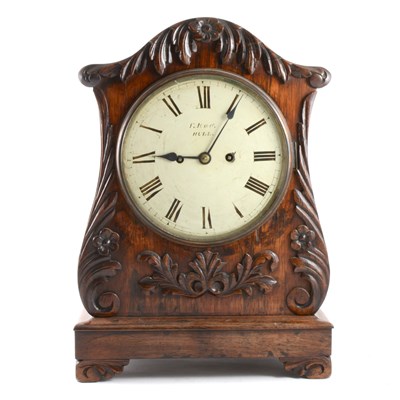 Lot 300 - F Raw, Hull, William IV rosewood bracket clock