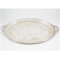 Lot 368 - A Victorian silver tray by Walter & John Barnard, London 1879.