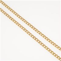 Lot 301 - A 9 carat yellow gold hollow curb link necklace, 6.3cm wide, overall length 60cm, hallmarked Birmingham (imported) 1993, approximate weight 26gms.