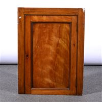 Lot 443 - Small Victorian satin walnut hanging corner cupboard.