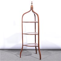 Lot 514 - Edwardian mahogany three tier stand