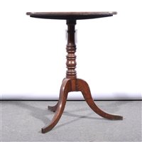 Lot 499 - Victorian oak tripod table.